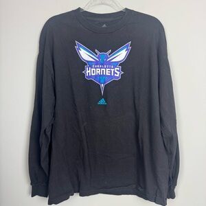 ADIDAS | Black Charlotte Hornets NBA Long Sleeve Tee Men’s Size X-Large